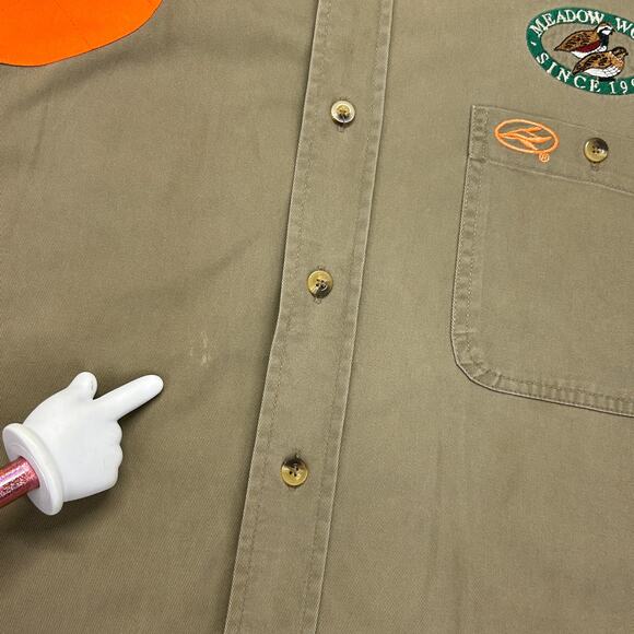 Redhead Shooting Hunting Mens L Button Shirt L/S Meadow Wood Farms Embroidered - Picture 10 of 16